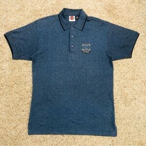 Harley Davidson Polo Shirt Men's M Blue Las Vegas